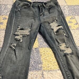 Judy Blue Distressed Gray Women's Jeans